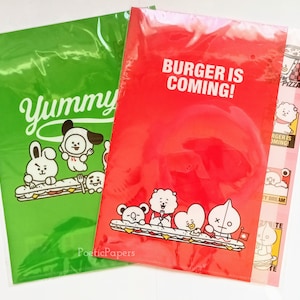 BT21 ファイルフォルダー 仕切り付き カフェエディション | BTS ファイルフォルダー | BTS 仕切り | デスクと家庭用オーガナイザー | かわいい学校用品