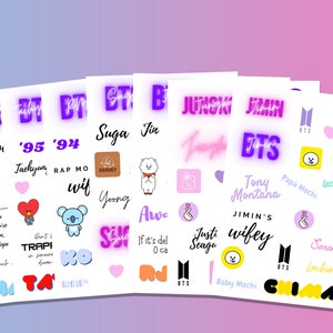 Pegatinas temáticas de BT21 / Pegatinas de Kpop / Pegatinas de Bujo