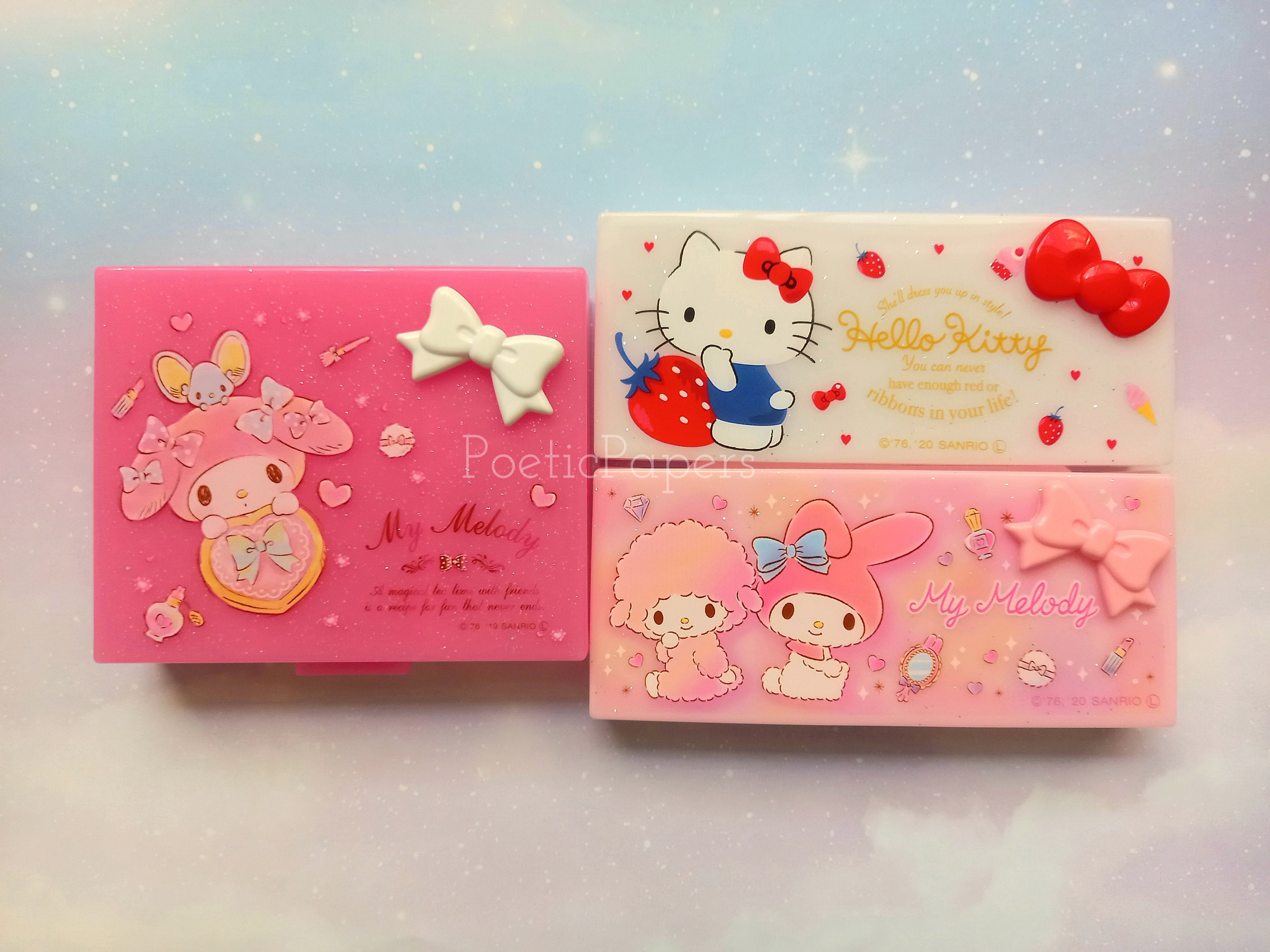 Kawaii Hello Kitty Portable Pill Box Case 7 Days A Week Organizer Pills Box  for Tablets Medicine Sub-Packed Jewelry Storage Gift