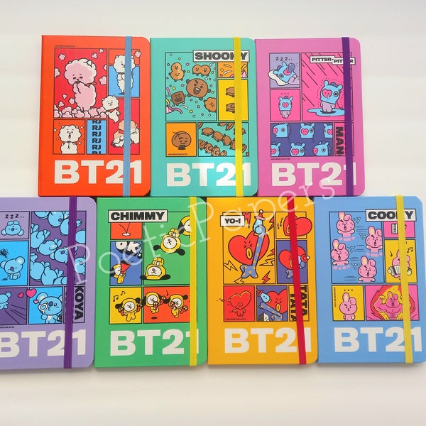 BT21 Notebook | BTS Journal | BTS Stationery | Kpop Back-To-School Supplies | Korean stationery