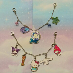 20pcs Enamel Christmas Hello Kitty My Melody Charms Kuromi Cinnamoroll  Pendant