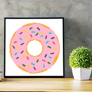 Donut Cross stitch Pattern - DIGITAL FILE ONLY