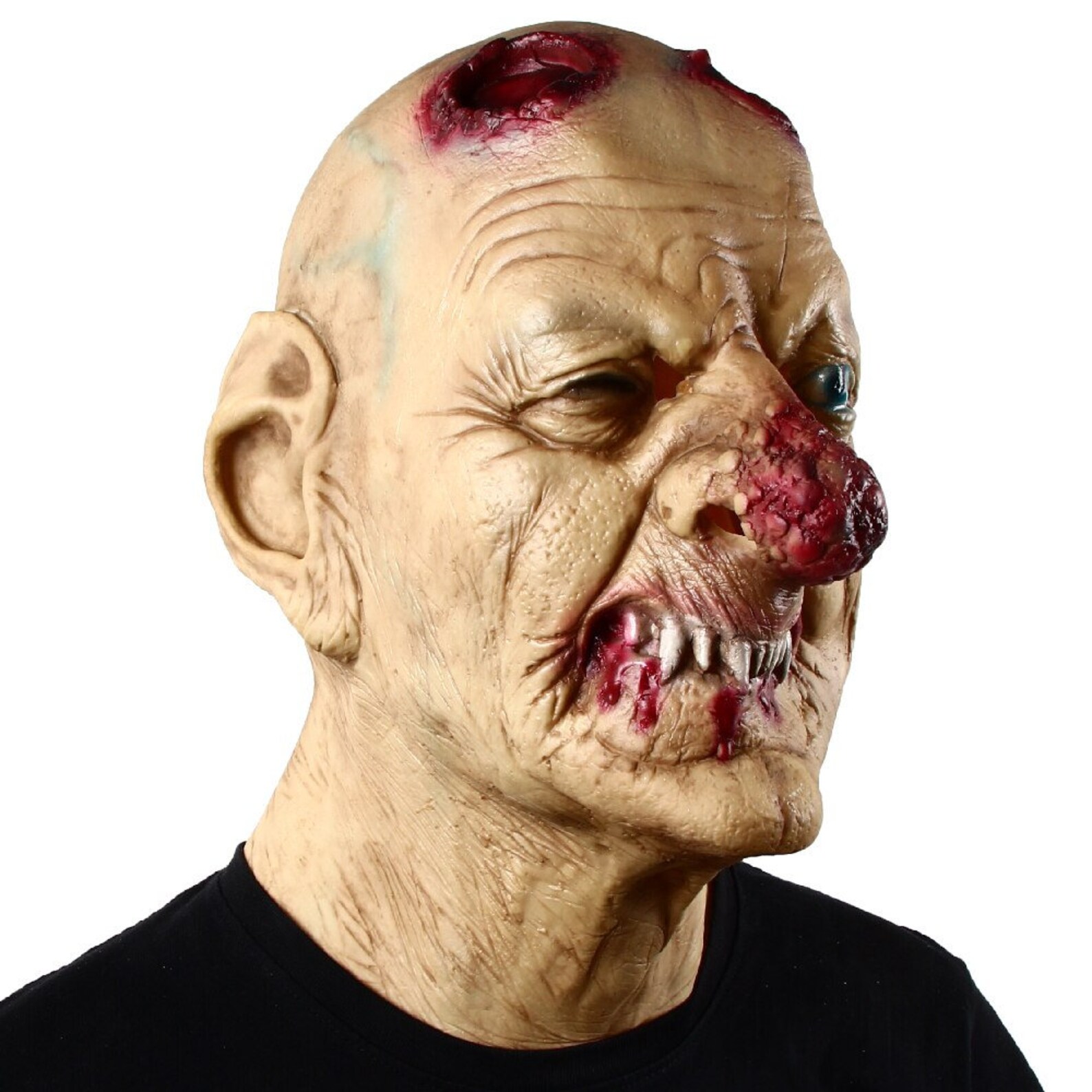 Horror Mask Goblins Big Red Nose Creepy Halloween Costume Etsy