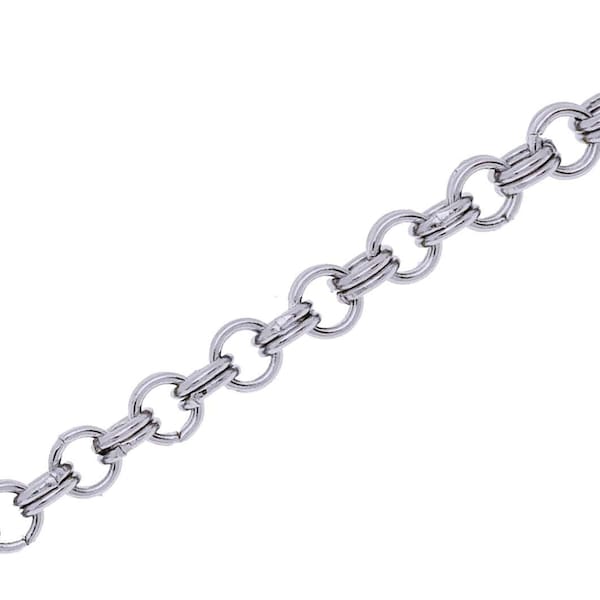Wide 4mm Stainless Steel Double Round Ring Chains, Jump Rings Link Craft Chain for Necklace Bracelet 2097