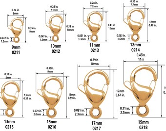 100pcs Lobster Clasp 7x12mm Plated Claw Hook Findings Jewelry Making Supplies