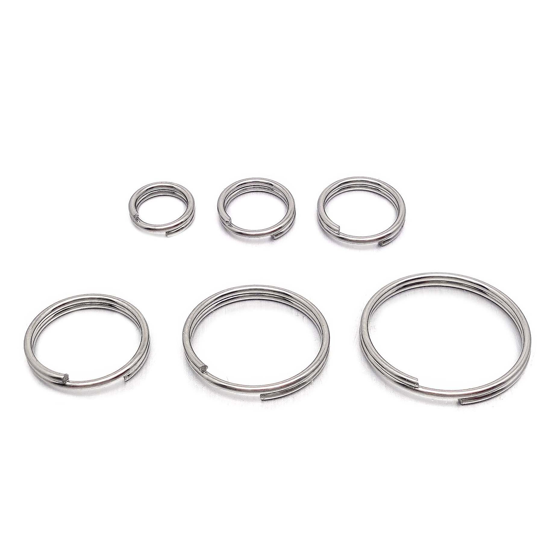 U Pick 20pcs Sterling Silver Round Double Loop Split Jump Rings 5mm 6 7 8mm  wire 0.6mm/ 22 Gauge for Bracelet Jewelry Craft Charm Making 
