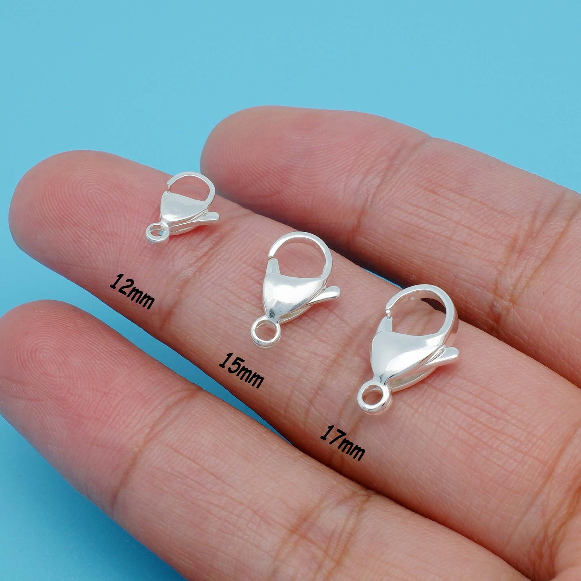 Bulk Silver Plated Stainless Steel Lobster Claw Clasps 9mm Etsy