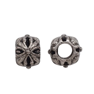 Foro 4,5 mm, acciaio inossidabile perline europee bracciale distanziatore a foro grande Paracord Slider perline a tubo corto per gioielli 0535