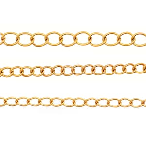 164FT Wide 2.6mm/3mm/4mm Extender Chain Jewelry 18K Gold Plated 304 Stainless Steel Soldered Curb Closed Link Extension Tail, 2094,2081,2082