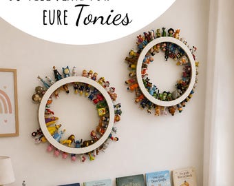 Holzura Tonie-Regal Kreis – magnetisches Wandregal für Tonie-Figuren