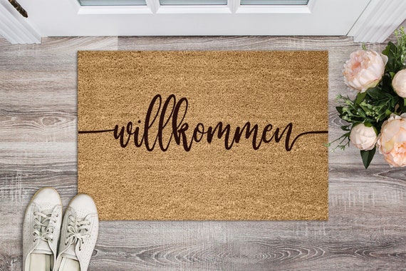 Doormat Personalized Made of Coconut, Dirt Trapping Mat, Housewarming Gift, Door  Mat Indoor 