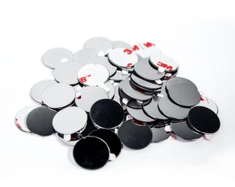 Holzura selbstklebende Metallplättchen für Toniefiguren, Haftgrund für Magnete, Metallscheiben aus magnethaftendem Edelstahl