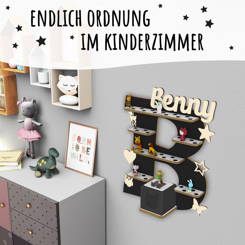 Nahaufnahme der abgerundeten Kanten des Regals, die sorgfältig geschliffen sind.