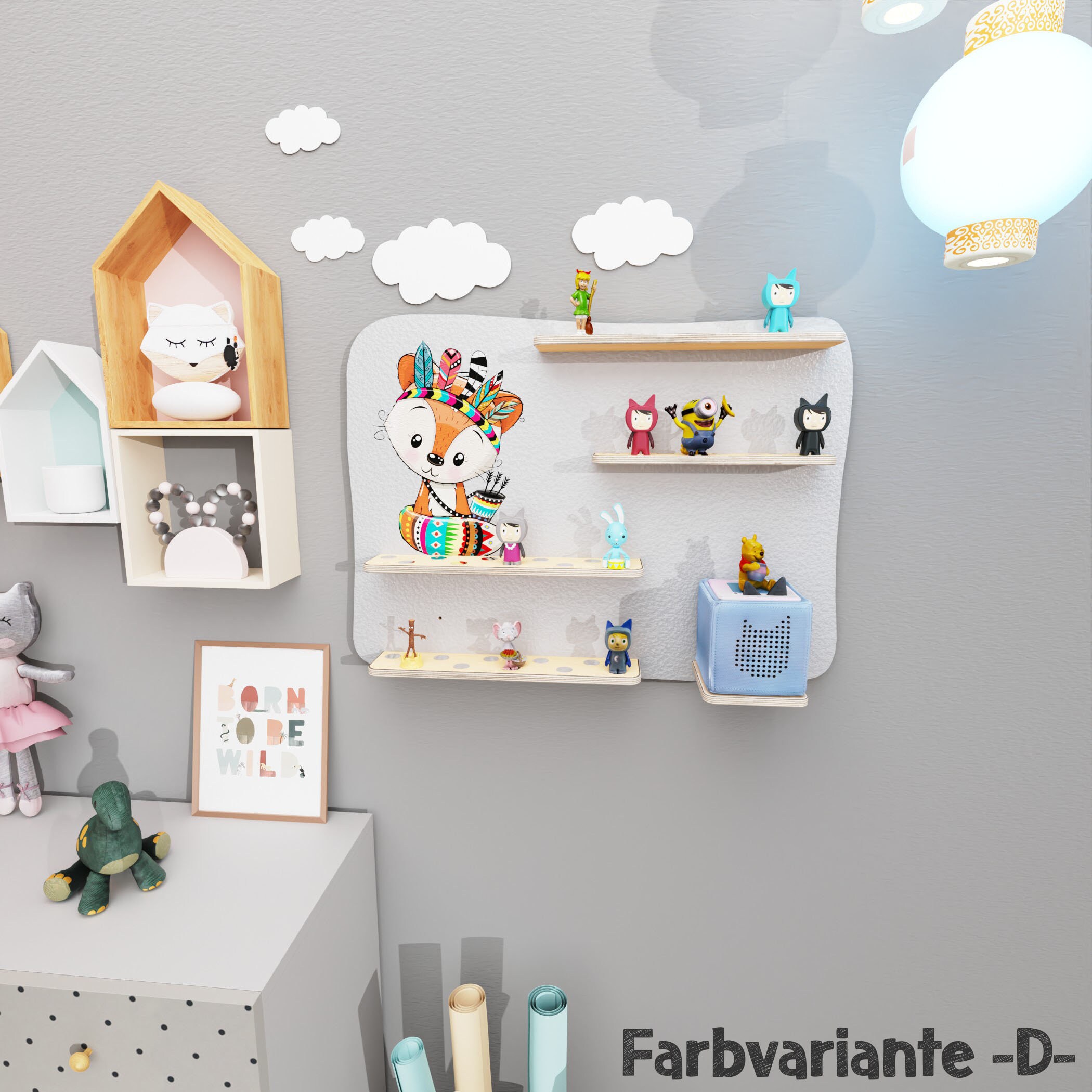 BOARTI étagère Enfant Lettre L en Gris, Rangement Mural pour la Toniebox et  env. 25 Tonies - idéal pour Jouer et Collectionner : : Cuisine et  Maison