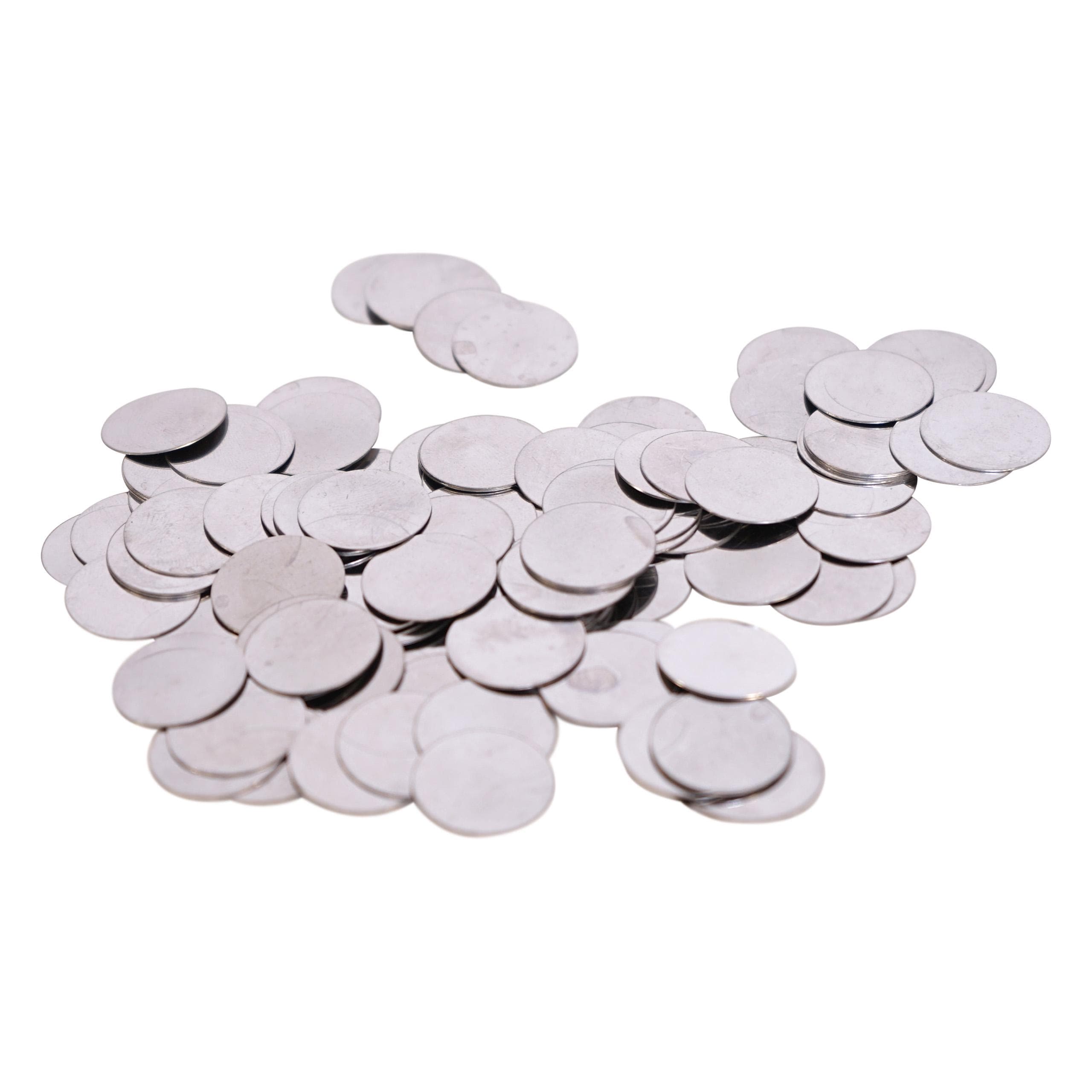 Metal plates / metal discs made of magnetic stainless steel, ideal for Tonie figures, adhesive base for magnets, Ø 15 mm