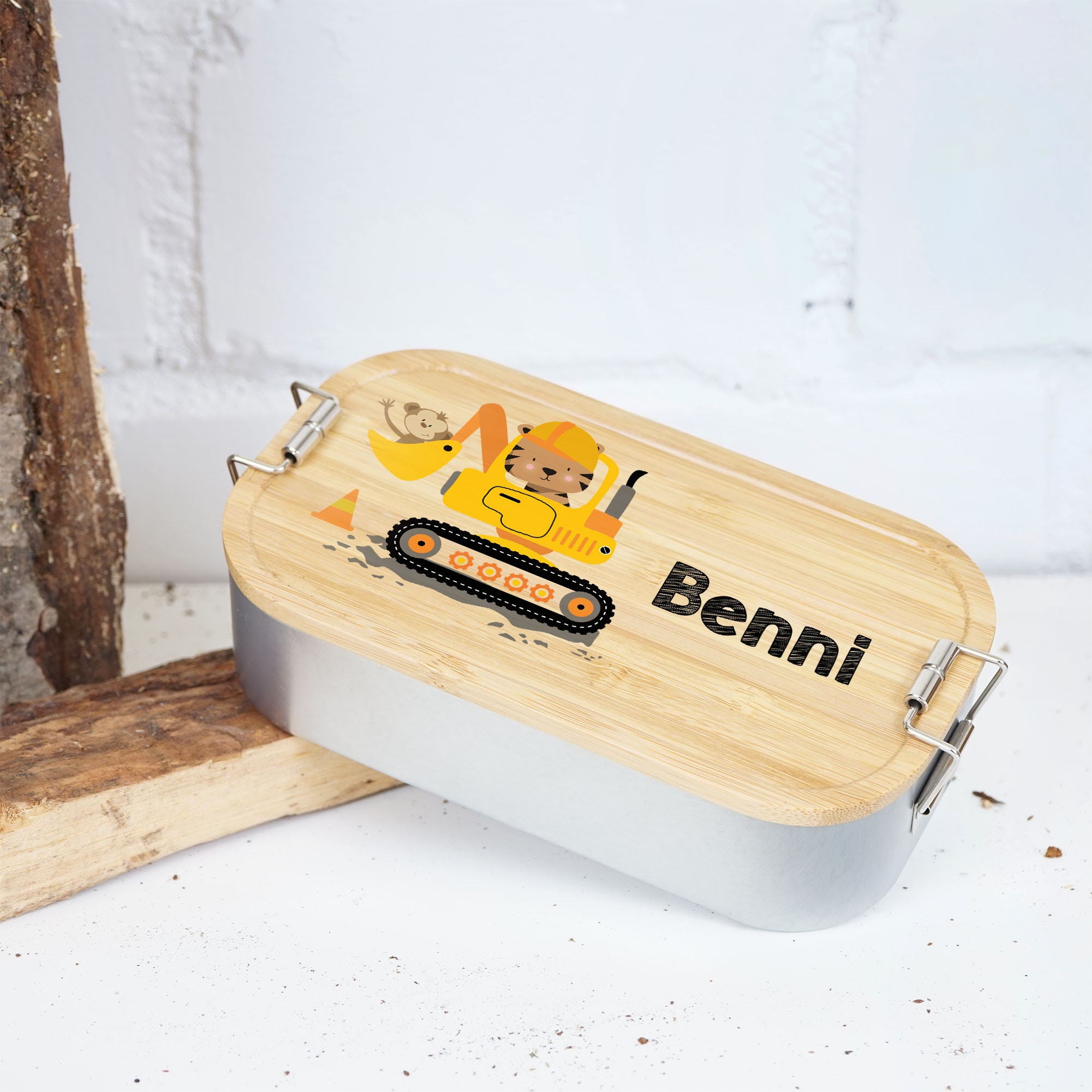 Personalisiertes Dino-Lunchbox Für Kinder – Mit Namen Bedruckt, Stapelbar & Robust