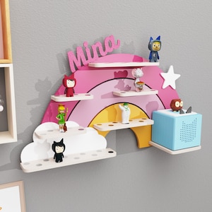 Motiv: Wolke Kinderregal Ablage für Toniebox Aufbewahrung Regal für Tonie Figuren Berge Halterung für Musikbox und magnetische Spielfiguren Motiv: Wolke Kinderregal Ablage für Toniebox Aufbewahrung Regal für Tonie Figuren Berge Halterung für Musikbox und magnetische Spielfiguren