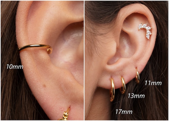 Small thick shop gold hoops