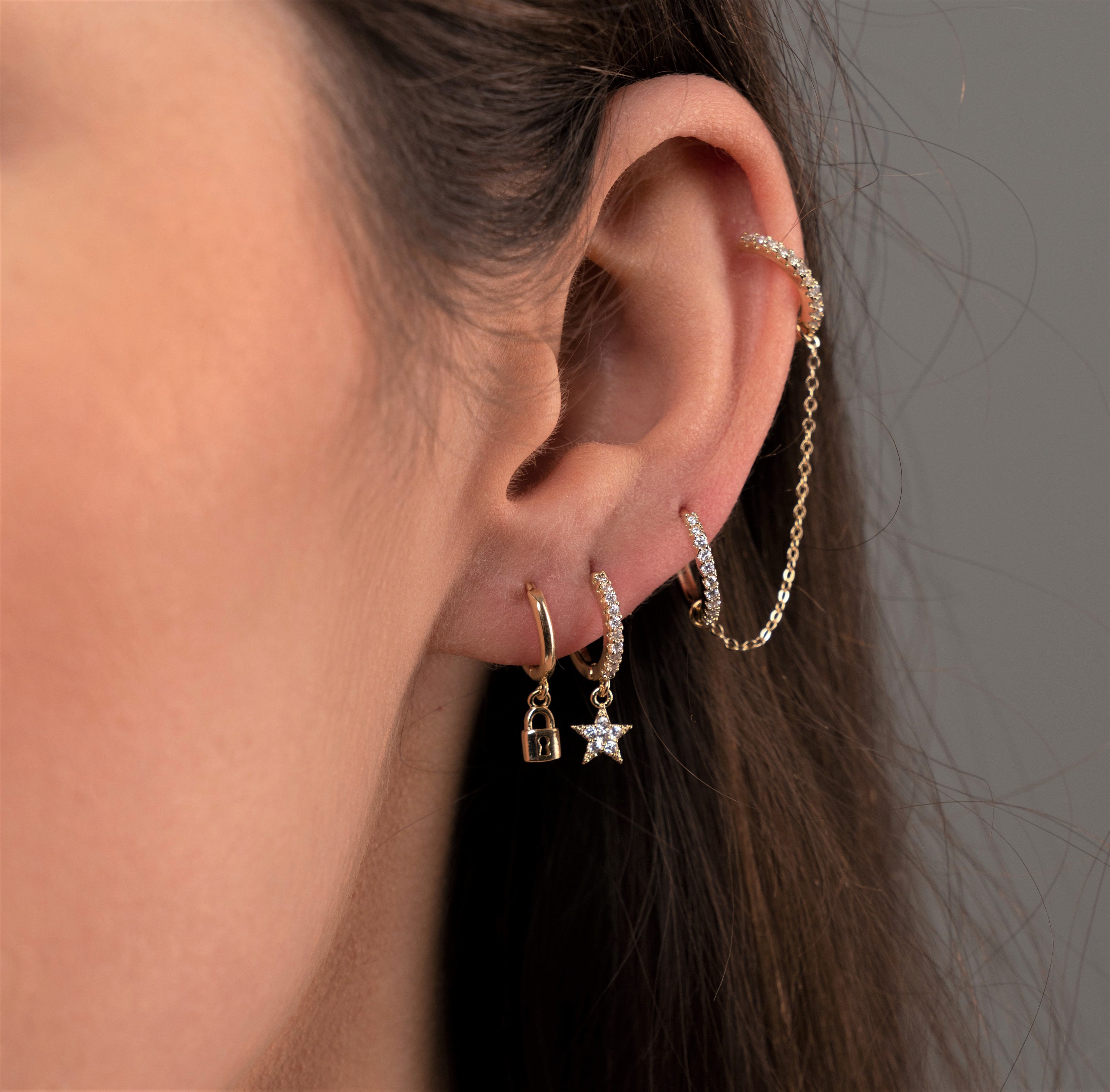 Padlock and key earrings Clearance