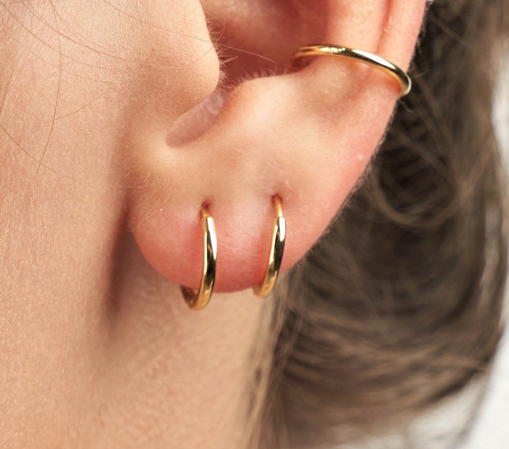 Thin gold earrings online
