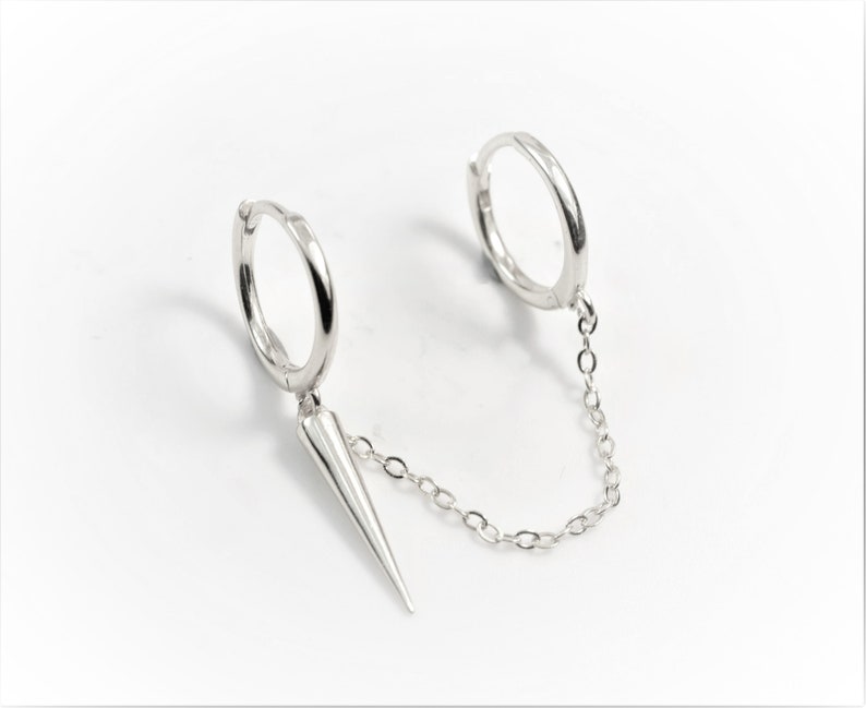 SPIKE Double Piercing Earring Handcuff hoop earrings | Etsy