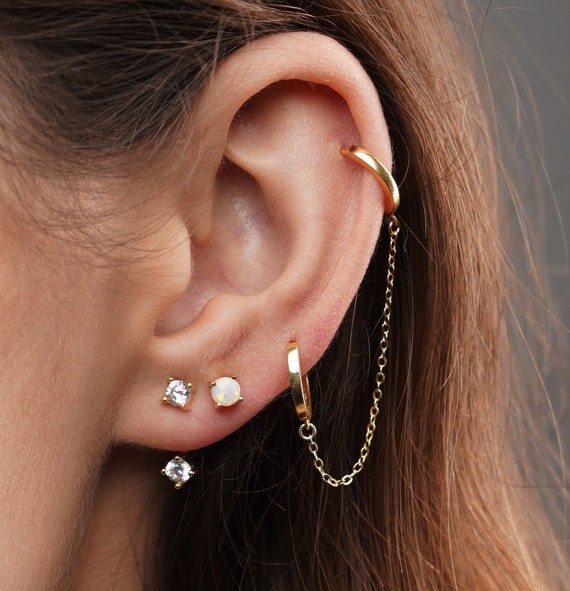 Double Piercing Oorbellen Handboei hoepel oorbellen - Nederland