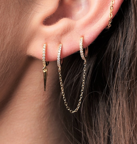 ZOE CHICCO Diamond Chain Huggie Earrings – Reis-Nichols Jewelers