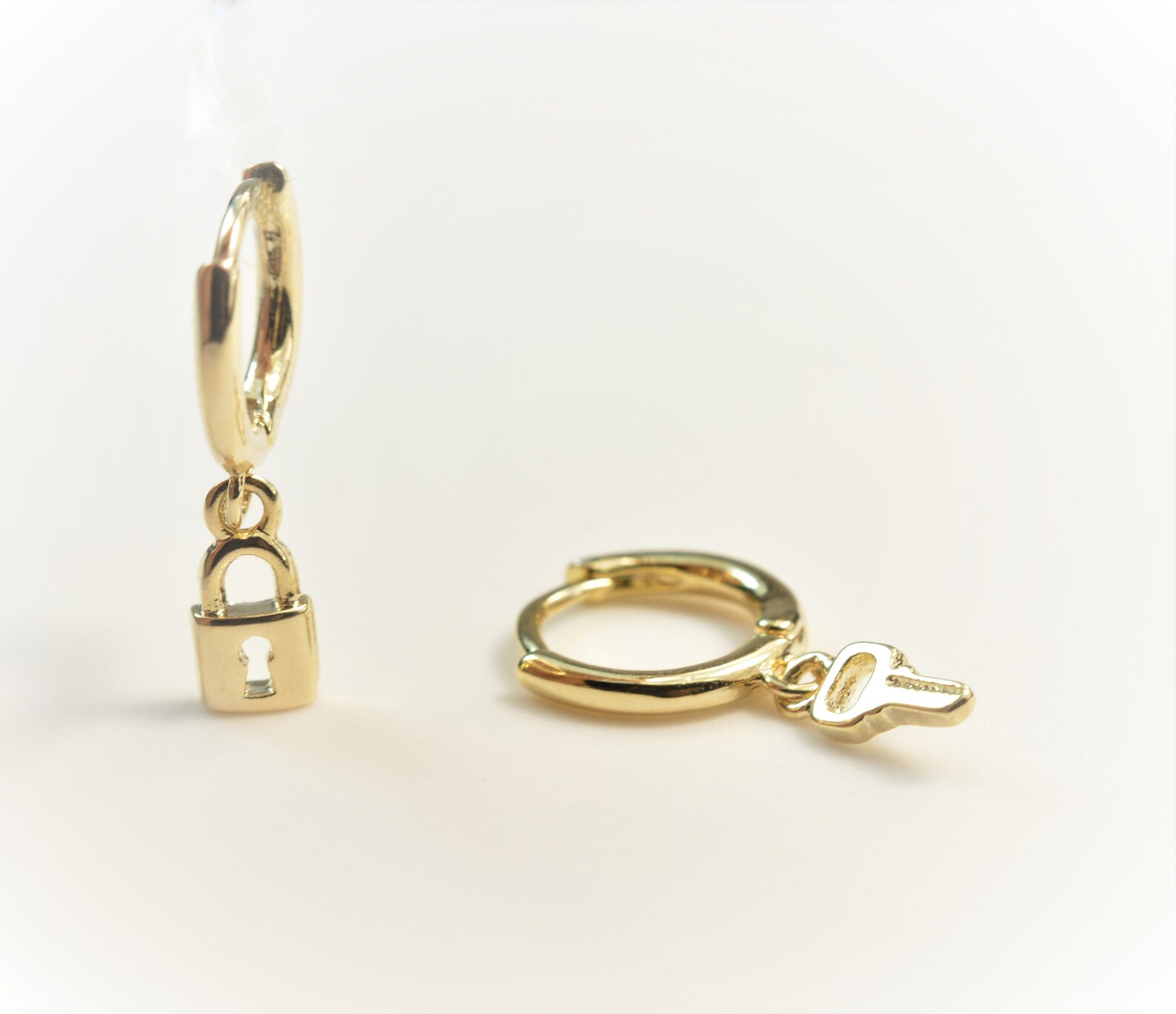 Padlock and key earrings Clearance