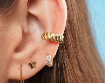 ear cuff no piercing - gold ear cuff - cuff earrings - ear cuff