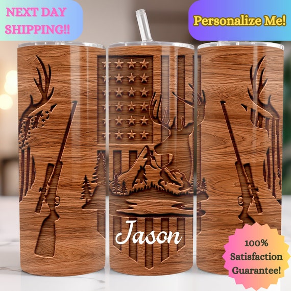 Personalized Hunting Tumbler, Gifts For Men, Hunting Tumbler, Gifts For  Dad, Gift For Grandpa, Name Tumbler, Hunting Cup, Buddy Gift