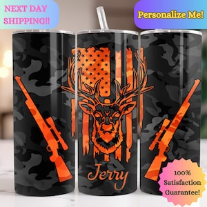 Personalized Hunting Tumbler 20oz, Gifts For Men, Hunting Tumbler, Gifts For Dad, Gift For Grandpa, Name Tumbler Camo Hunting Cup Buddy Gift