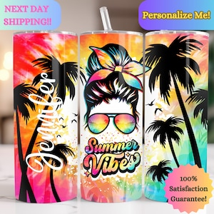 Personalized Tumbler, Summer Vibes, Cruise Vacation Name Tumbler , Bachelorette Party Favor , Customized Drinking Cups
