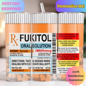 Fukitol Tumbler Personalized, Funny 20oz 30oz Tumbler, Adult Tumbler, Adult Gift, Fuckitol Cup, Adult Gifts, Name Tumbler, Add Your Name