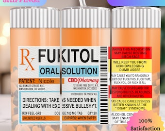 Fukitol Tumbler Personalized, Funny 20oz 30oz Tumbler, Adult Tumbler, Adult Gift, Fuckitol Cup, Adult Gifts, Name Tumbler, Add Your Name