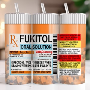 Fukitol Tumbler Personalized, Funny 20oz 30oz Tumbler, Adult Tumbler, Adult Gift, Fuckitol Cup, Adult Gifts, Name Tumbler, Add Your Name