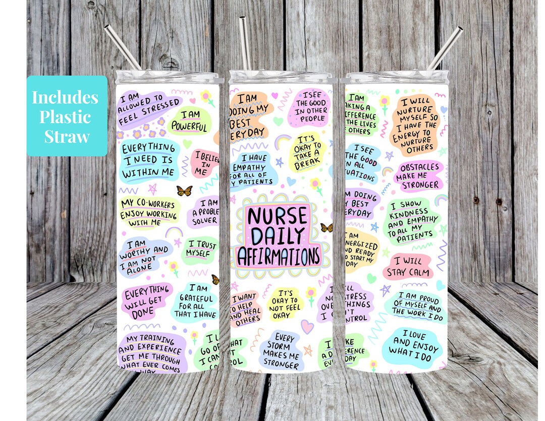 Nurse Daily Affirmations Tumbler, Nurse Gifts, Nurse Daily Affirmations ...
