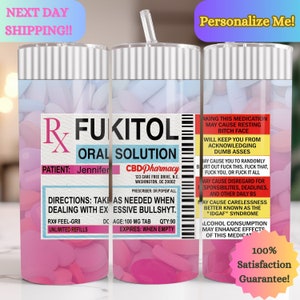 Pink Fukitol Tumbler Personalized, Funny 20oz 30oz Tumbler, Adult Tumbler, Adult Gift, Fuckitol Cup, Adult Gifts, Name Tumbler Add Your Name