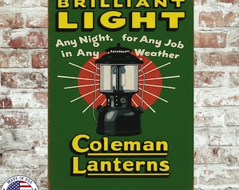 Vintage Coleman Lantern 220F/228F Pyrex Amber Globe 10/1964. Works