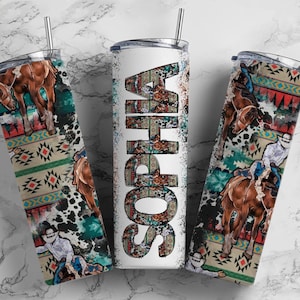 Southwestern Cowboy Tumbler Personalized, Name Tumbler, Western Tumbler, Add Your Name Tumbler, Cowboy Tumbler,