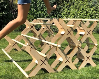 SET 3 x Obstáculo "CAVALETTI" Caballo Agilidad Hobbyhorse Hobby horse Fun Jumps Jump Dog sport steckenpferd