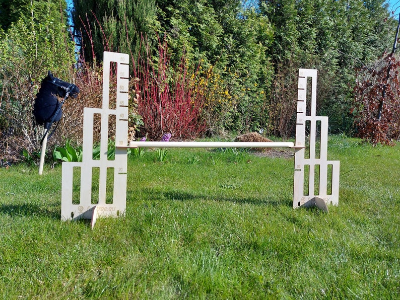 Obstáculo Clásico 60cm Hobby Caballo Agilidad Hobby caballo Saltos Jardín Actividad de salto 1 barra vallas Barrera para saltar imagen 3