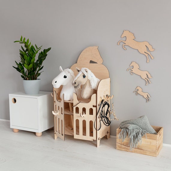 Handmade Wooden Stable for 2 Hobby Horse Stick Horses. Etsy