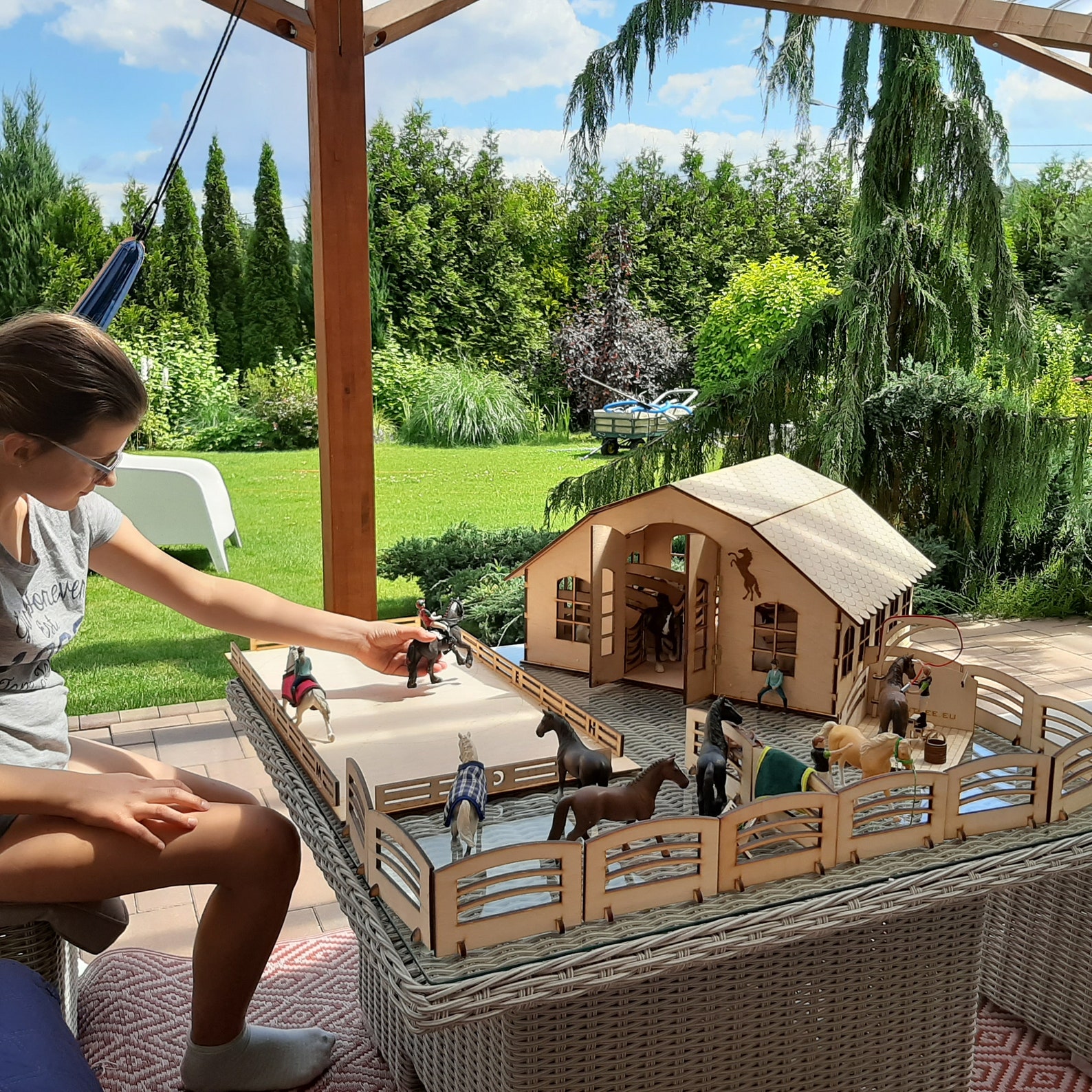 Horse Stable 36 PARTS10 stallswooden horse stableschleich Etsy