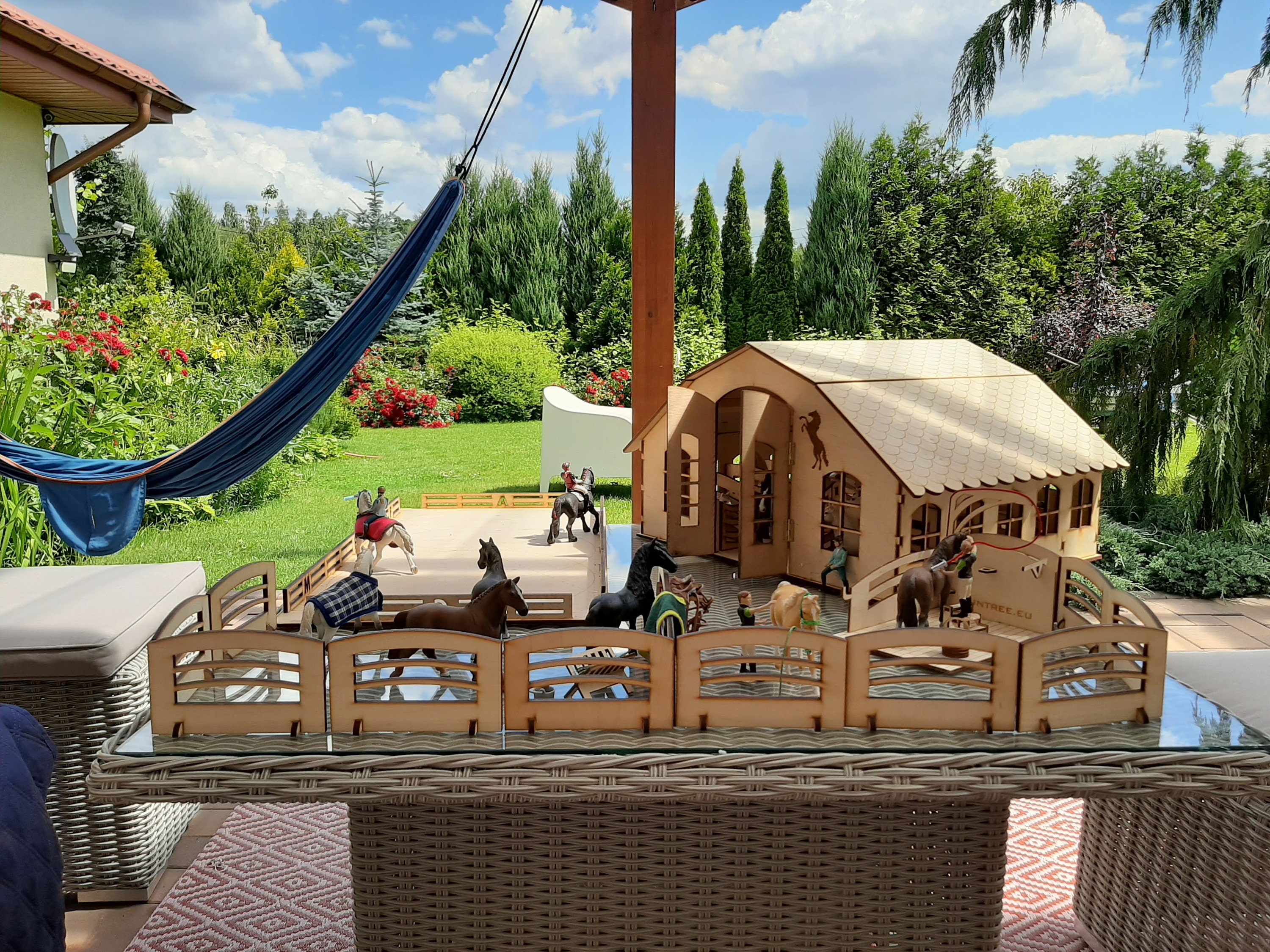 Pferdestall 36 PARTS-10 Stände-Holz Pferdestall-schleich | Etsy