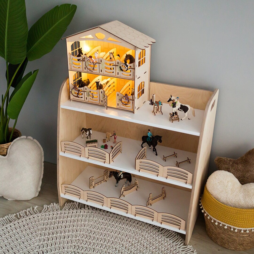 Wall and Sill Stables SET 8 Stalls-horse Stable-wooden Barn-toy ...