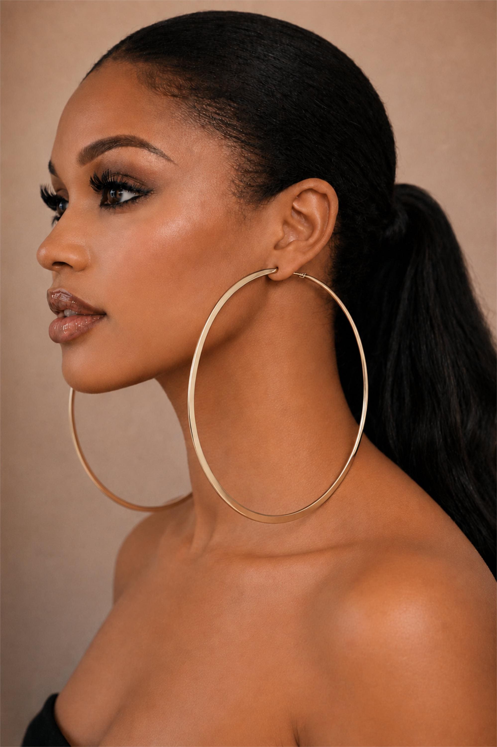 luijewelry big hoop ピアス　片耳 Gigantic Hoop Earrings - Etsy