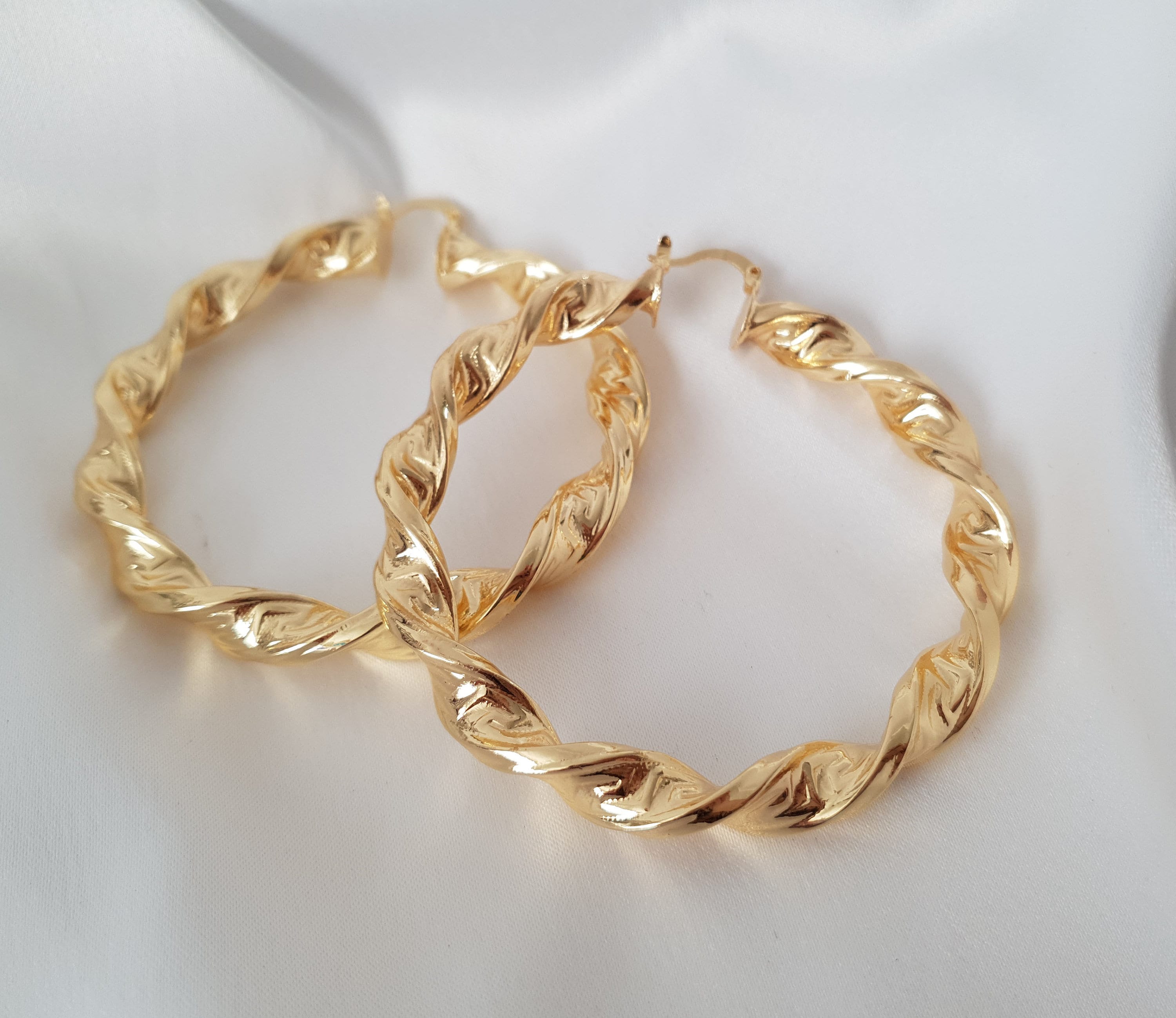 Discover more than 239 large twisted gold hoop earrings best