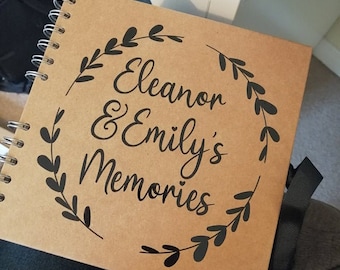 DIY Vinyl Decal Sticker for Personalised Scrapbook / Adventures or Memories for Square Children's Scrapbooks, Make your own notebook.