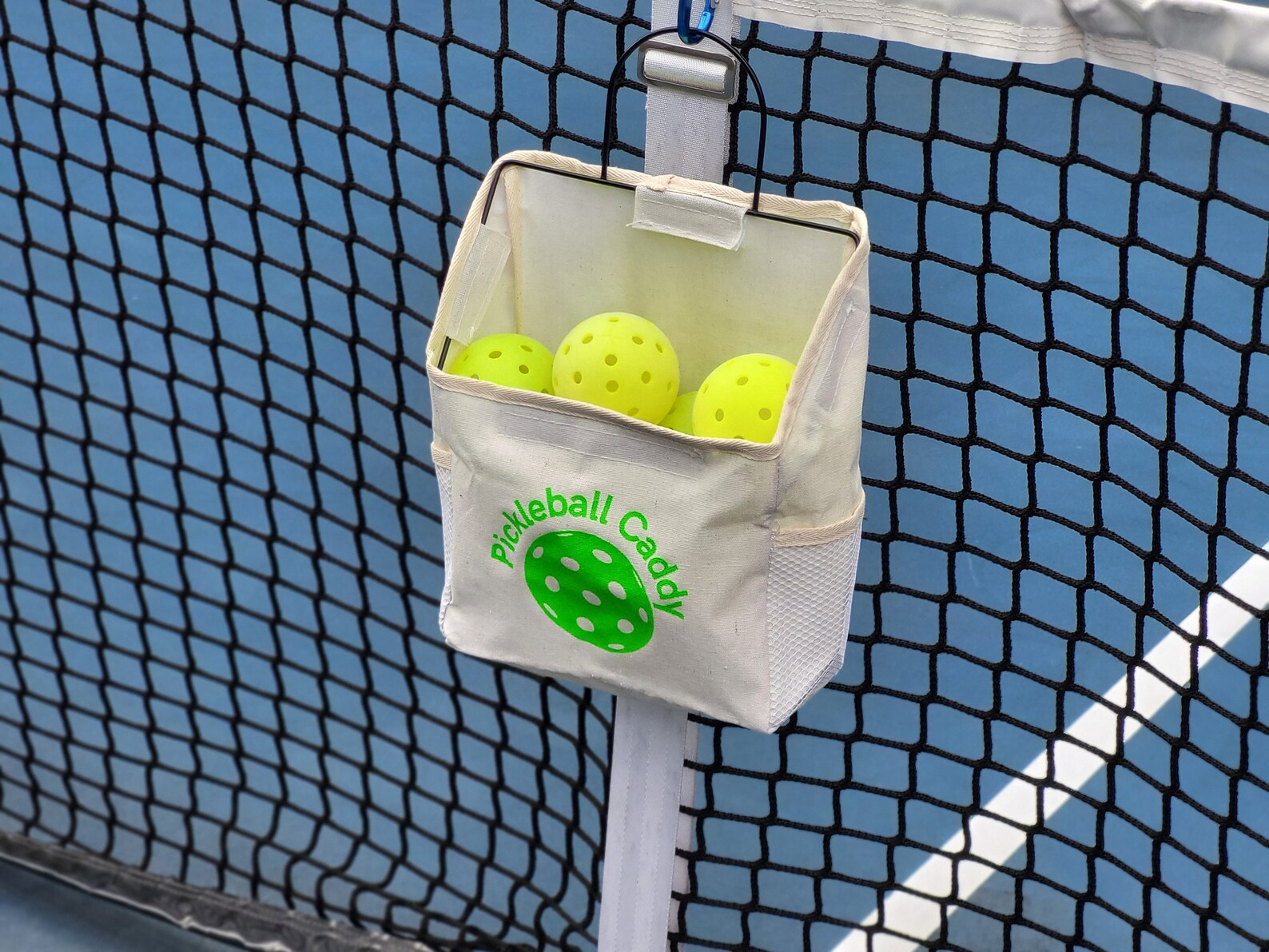 Pickleball Caddy Ball Basket for Tennis Net or Fence Etsy
