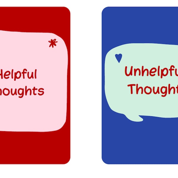 Helpful and Unhelpful Thoughts Sorting Cards